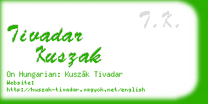 tivadar kuszak business card