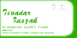 tivadar kuszak business card